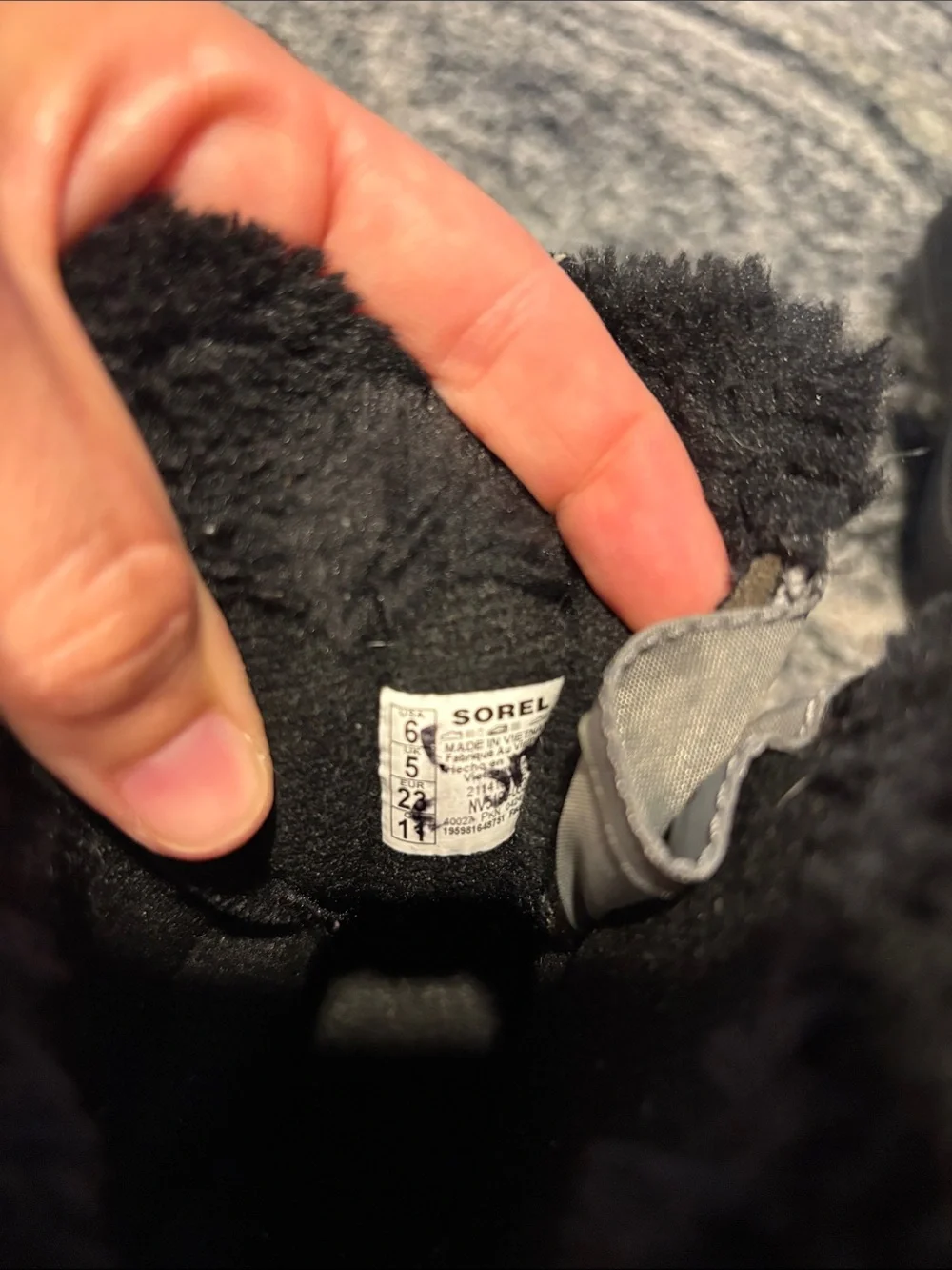 Sorel Kids grey and Purple Strap Winter Boots